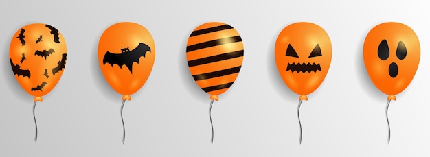 Globos de aire para ilustración vectorial de halloween