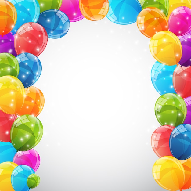 Globos de colores brillantes