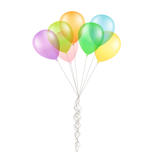 Globos coloridos multicolores aislados