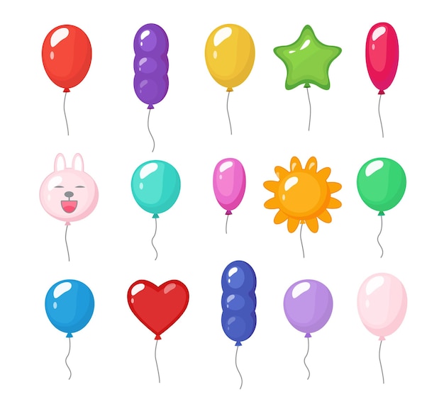 Globos de dibujos animados. Entretenimiento festivo reflejos brillantes artículos de colores juguetes voladores brillantes para globos de aire de goma de fiesta.