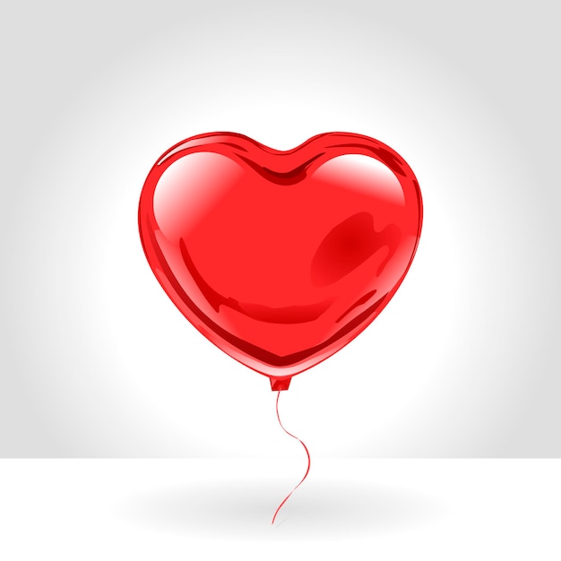 Día De San Valentín De Globos De Corazón Globos De Forma De Corazón Rojo,  Desea Feliz San Valentín Texto Del Día Para Una Tarjeta Ilustración del  Vector - Ilustración de rojo, vacaciones