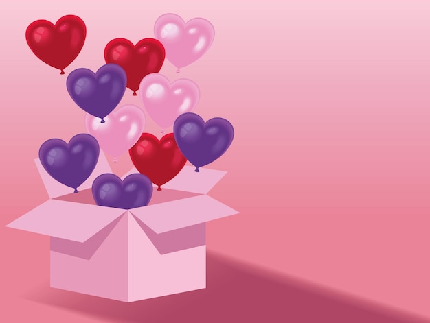 Globos helio corazones