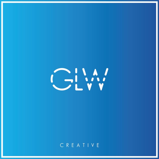 GLW Premium Vector último diseño de logotipo diseño creativo logotipo vector ilustración monograma logotipo mínimo