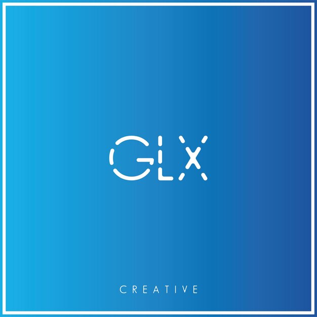 GLX Premium Vector último diseño de logotipo diseño creativo logotipo vector ilustración monograma logotipo mínimo