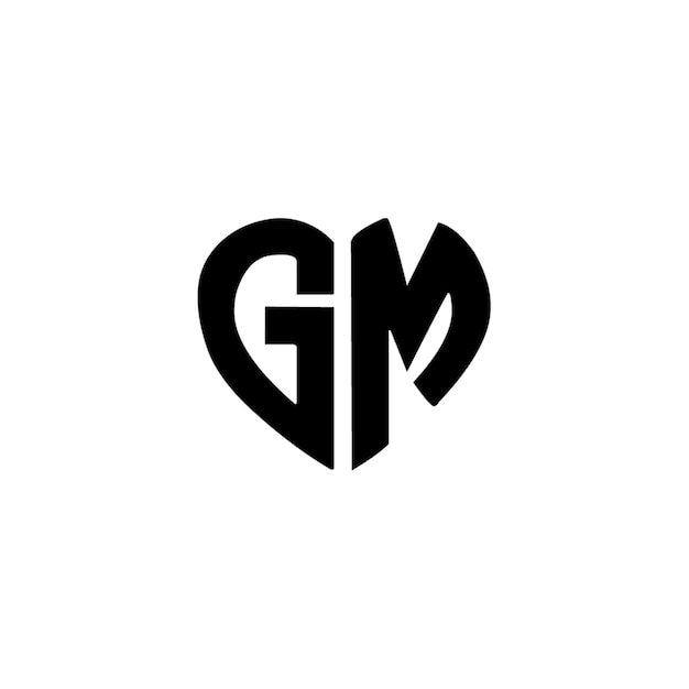 GM monograma logotipo diseño carta texto nombre símbolo monocromo logotipo alfabeto carácter simple logotipo
