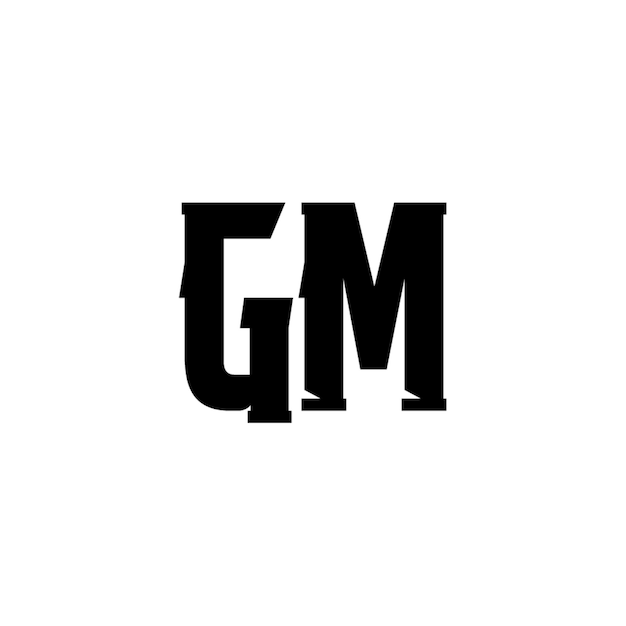 GM monograma logotipo diseño carta texto nombre símbolo monocromo logotipo alfabeto carácter simple logotipo