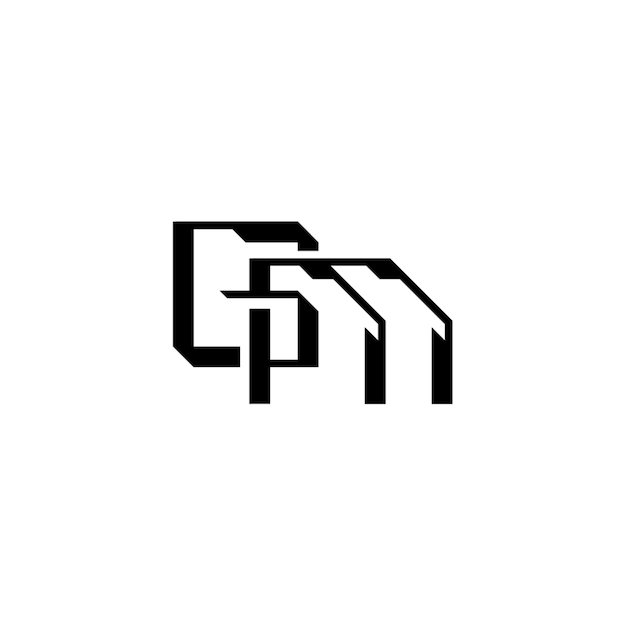 GM monograma logotipo diseño carta texto nombre símbolo monocromo logotipo alfabeto carácter simple logotipo