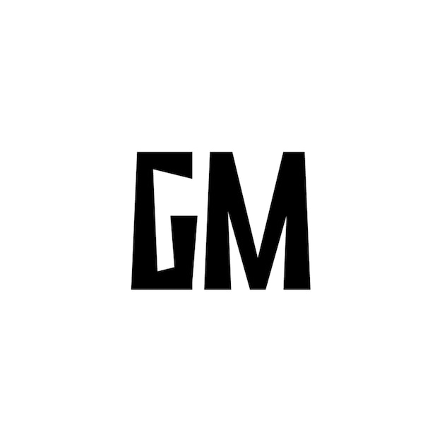GM monograma logotipo diseño carta texto nombre símbolo monocromo logotipo alfabeto carácter simple logotipo