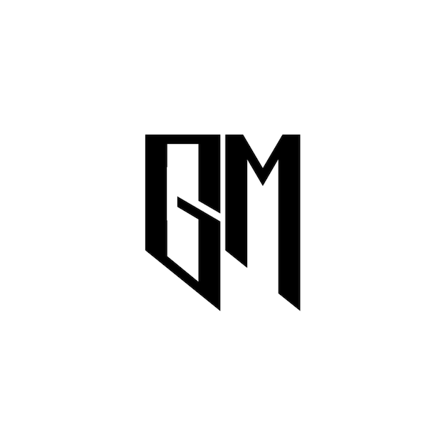GM monograma logotipo diseño carta texto nombre símbolo monocromo logotipo alfabeto carácter simple logotipo