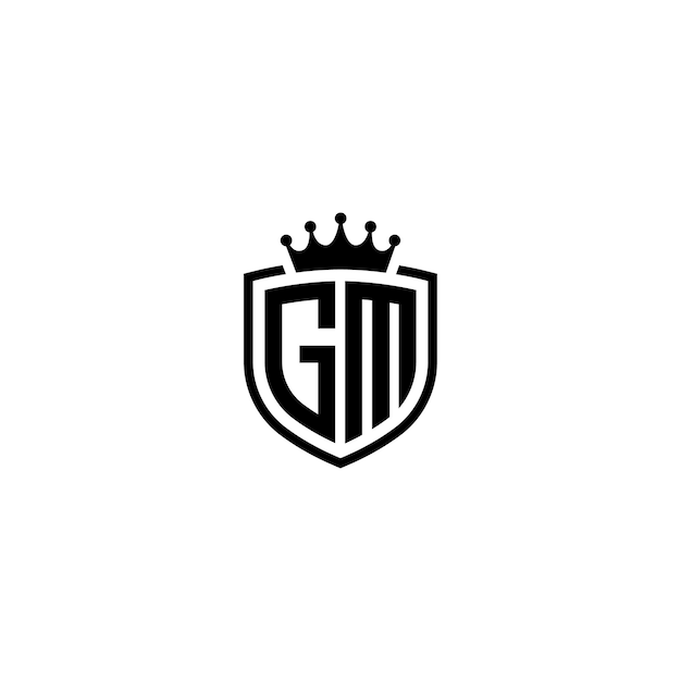 GM monograma logotipo diseño carta texto nombre símbolo monocromo logotipo alfabeto carácter simple logotipo