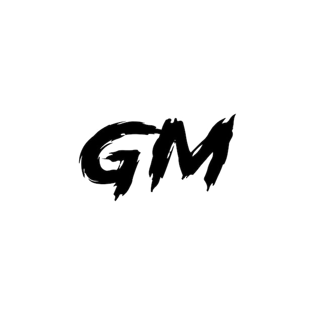GM monograma logotipo diseño carta texto nombre símbolo monocromo logotipo alfabeto carácter simple logotipo