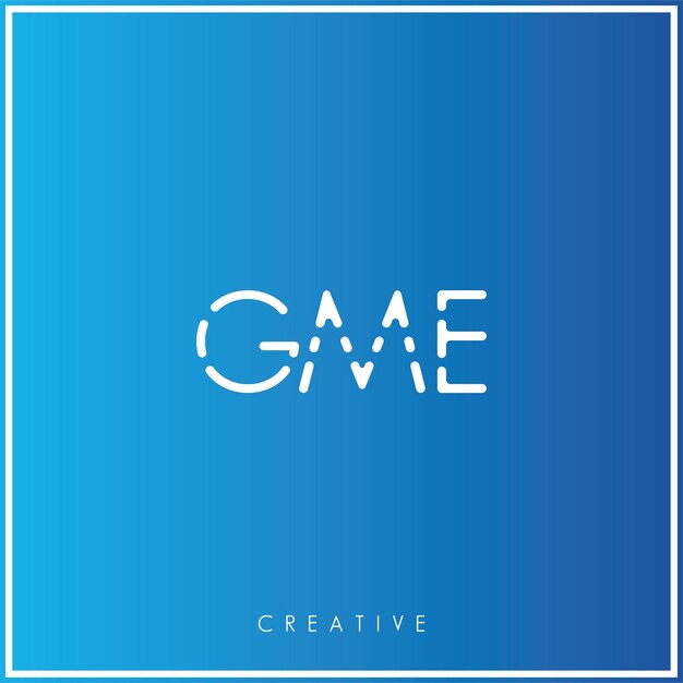 GME Premium Vector último diseño de logotipo diseño creativo logotipo vector ilustración monograma logotipo mínimo
