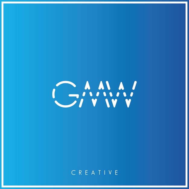 GMW Premium Vector último diseño de logotipo diseño creativo logotipo vector ilustración monograma logotipo mínimo