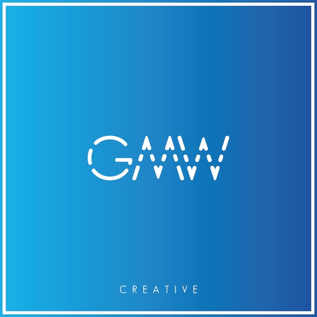 Gmw premium vector último diseño de logotipo diseño creativo logotipo vector ilustración monograma logotipo mínimo