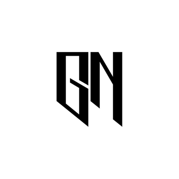 GN monograma logotipo diseño carta texto nombre símbolo monocromo logotipo alfabeto carácter simple logotipo