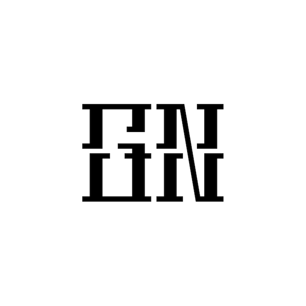 GN monograma logotipo diseño carta texto nombre símbolo monocromo logotipo alfabeto carácter simple logotipo