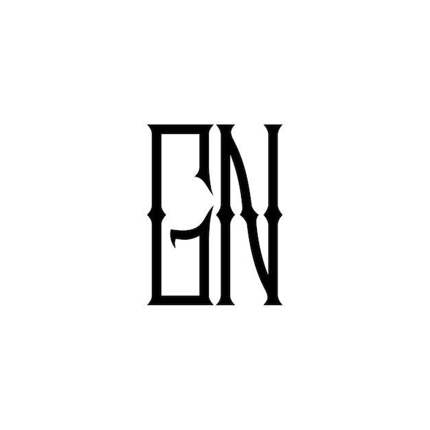 GN monograma logotipo diseño carta texto nombre símbolo monocromo logotipo alfabeto carácter simple logotipo