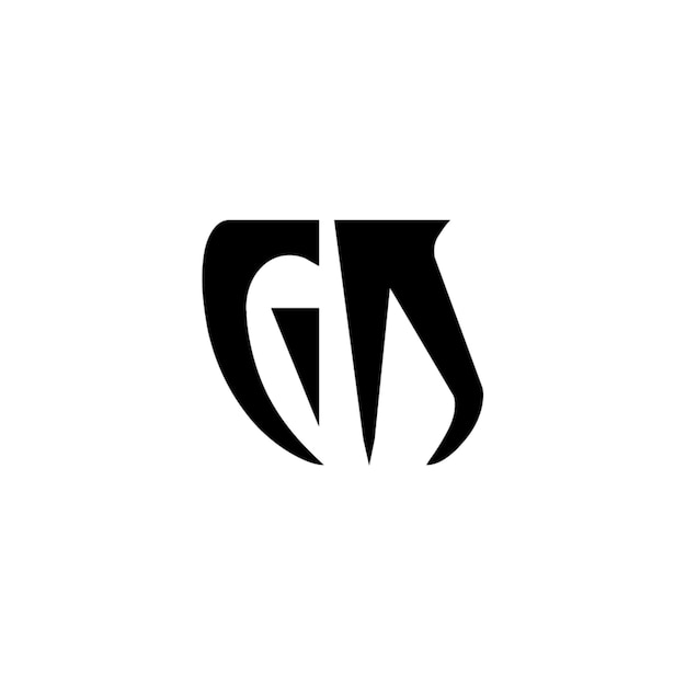 GN monograma logotipo diseño carta texto nombre símbolo monocromo logotipo alfabeto carácter simple logotipo