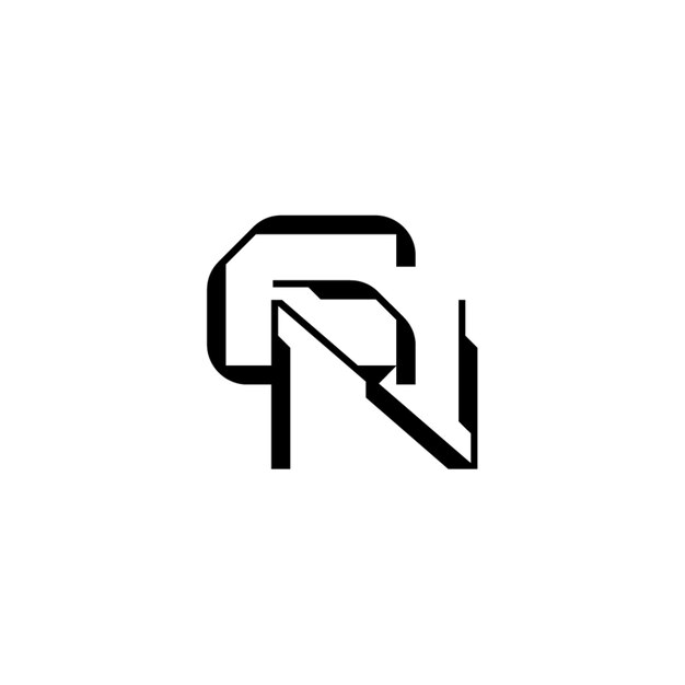 GN monograma logotipo diseño carta texto nombre símbolo monocromo logotipo alfabeto carácter simple logotipo