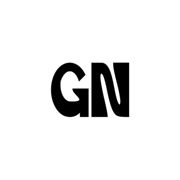 GN monograma logotipo diseño carta texto nombre símbolo monocromo logotipo alfabeto carácter simple logotipo