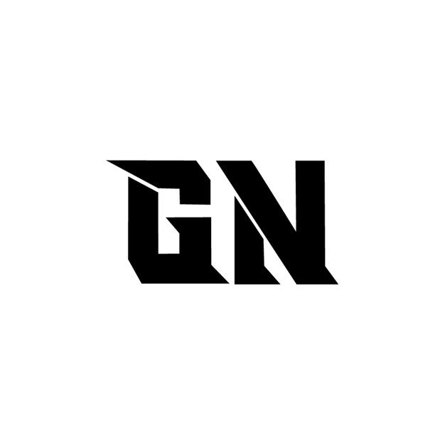 GN monograma logotipo diseño carta texto nombre símbolo monocromo logotipo alfabeto carácter simple logotipo