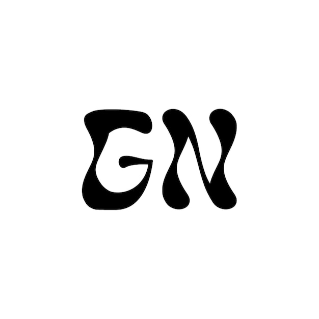 GN monograma logotipo diseño carta texto nombre símbolo monocromo logotipo alfabeto carácter simple logotipo