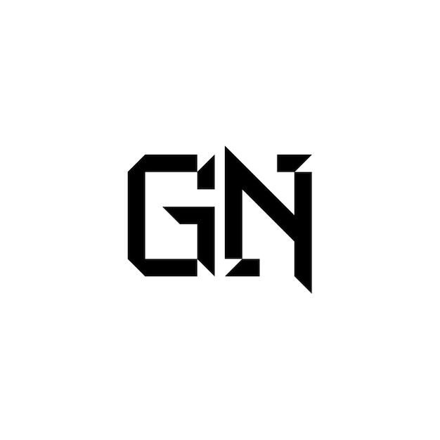 GN monograma logotipo diseño carta texto nombre símbolo monocromo logotipo alfabeto carácter simple logotipo