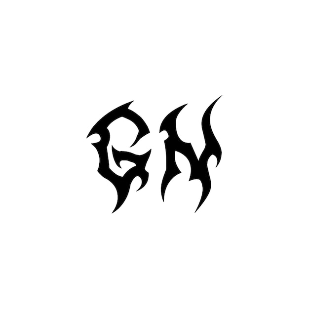 GN monograma logotipo diseño carta texto nombre símbolo monocromo logotipo alfabeto carácter simple logotipo