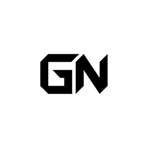 GN monograma logotipo diseño carta texto nombre símbolo monocromo logotipo alfabeto carácter simple logotipo