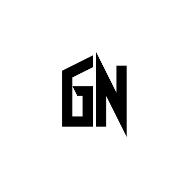 GN monograma logotipo diseño carta texto nombre símbolo monocromo logotipo alfabeto carácter simple logotipo