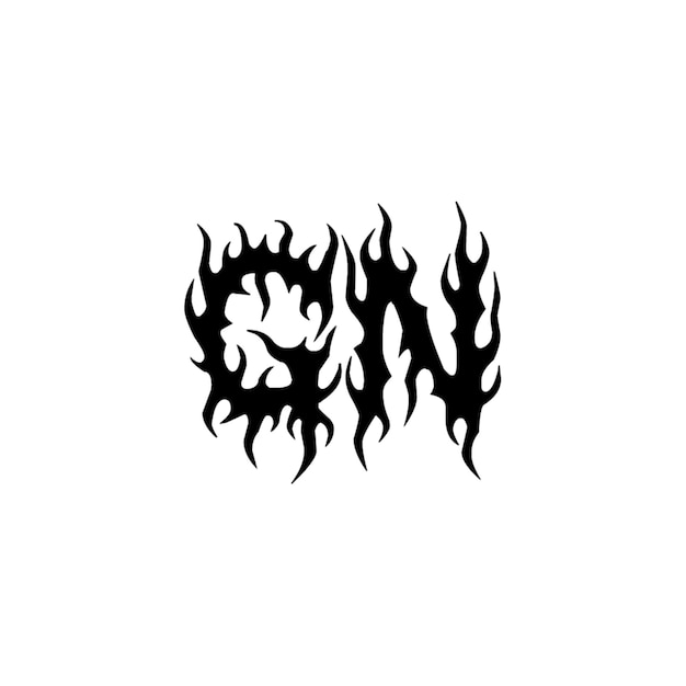 GN monograma logotipo diseño carta texto nombre símbolo monocromo logotipo alfabeto carácter simple logotipo