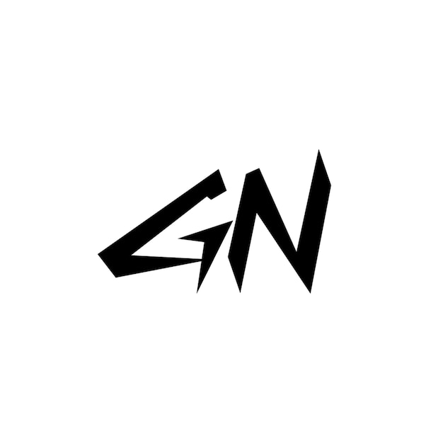 GN monograma logotipo diseño carta texto nombre símbolo monocromo logotipo alfabeto carácter simple logotipo