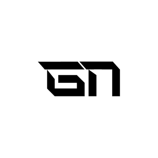 GN monograma logotipo diseño carta texto nombre símbolo monocromo logotipo alfabeto carácter simple logotipo