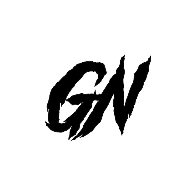 GN monograma logotipo diseño carta texto nombre símbolo monocromo logotipo alfabeto carácter simple logotipo