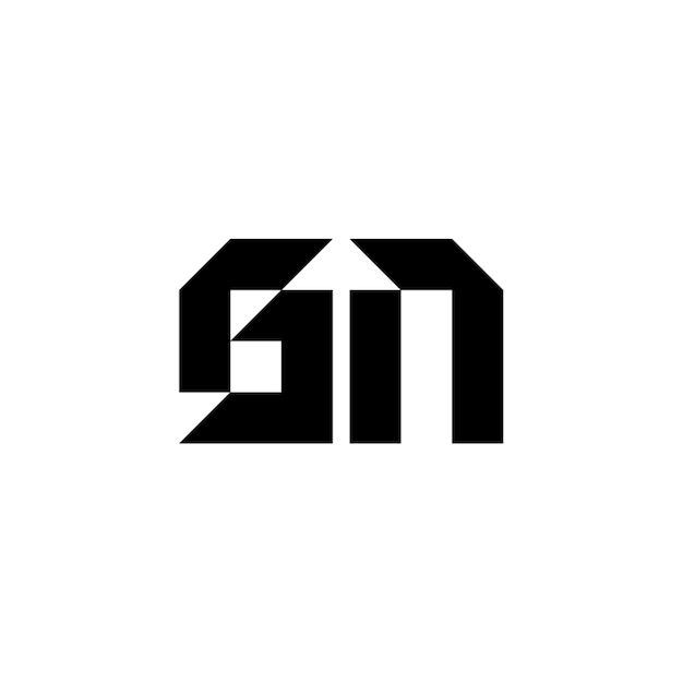 GN monograma logotipo diseño carta texto nombre símbolo monocromo logotipo alfabeto carácter simple logotipo