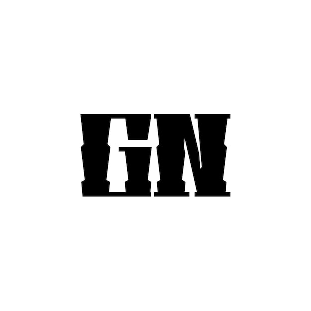 GN monograma logotipo diseño carta texto nombre símbolo monocromo logotipo alfabeto carácter simple logotipo