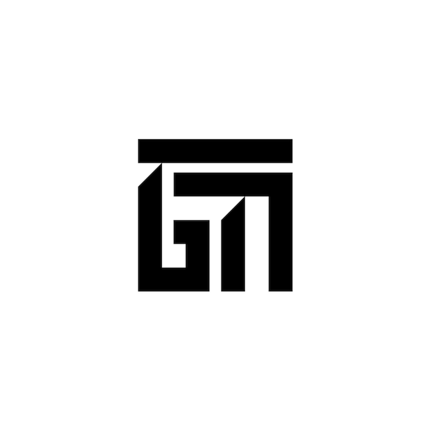 GN monograma logotipo diseño carta texto nombre símbolo monocromo logotipo alfabeto carácter simple logotipo