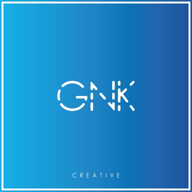 GNK Premium Vector último diseño de logotipo diseño creativo logotipo vector ilustración monograma logotipo mínimo