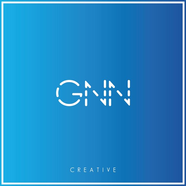 GNN Premium Vector último diseño de logotipo diseño creativo logotipo vector ilustración monograma logotipo mínimo