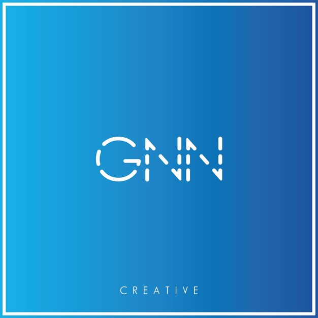 GNN Premium Vector último diseño de logotipo diseño creativo logotipo vector ilustración monograma logotipo mínimo