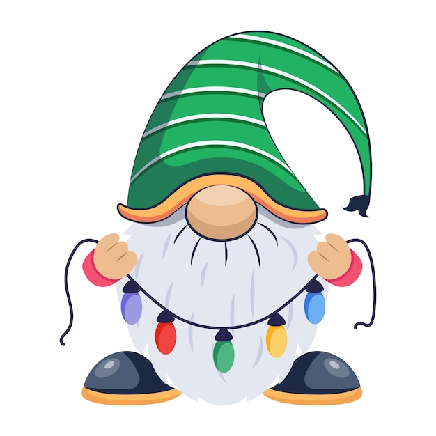 Gnomos de jardín Gnomos lindos Iconos de personajes planos