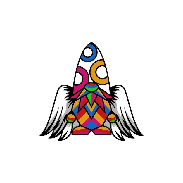 Gnomos lindos con un vector de diseño colorido