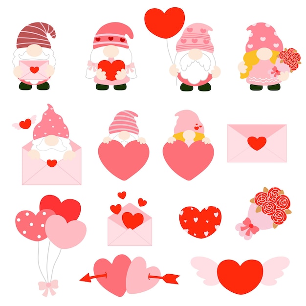 Gnomos Valentine Clipart Gnomos Amor