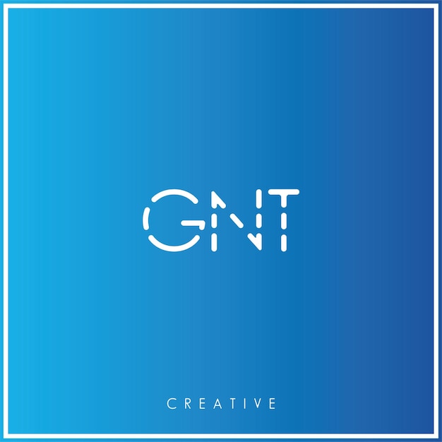 GNT Premium Vector último diseño de logotipo diseño creativo logotipo vector ilustración monograma logotipo mínimo