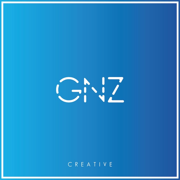 Gnz premium vector último diseño de logotipo creative logo vector ilustración monograma logotipo mínimo