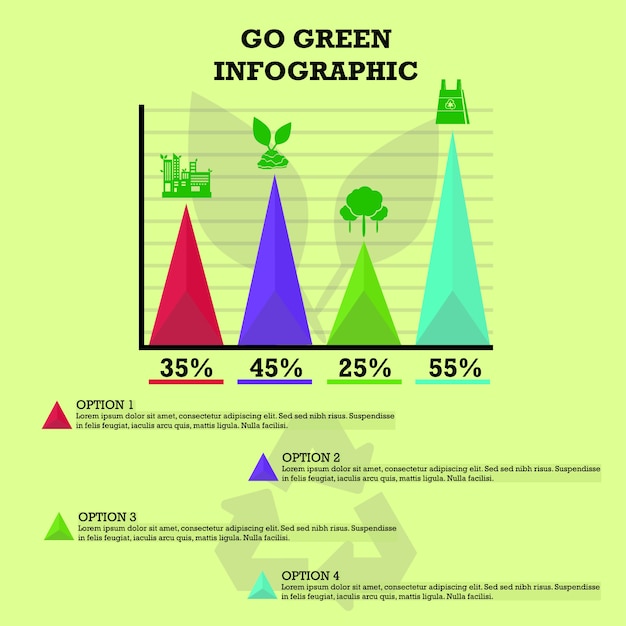 Vector go green infographic