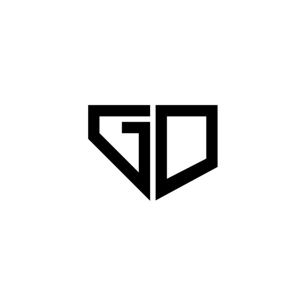 GO monograma logo diseño carta texto nombre símbolo monocromo logotipo alfabeto carácter simple logo