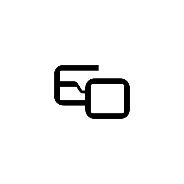 GO monograma logo diseño carta texto nombre símbolo monocromo logotipo alfabeto carácter simple logo