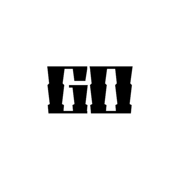 GO monograma logo diseño carta texto nombre símbolo monocromo logotipo alfabeto carácter simple logo