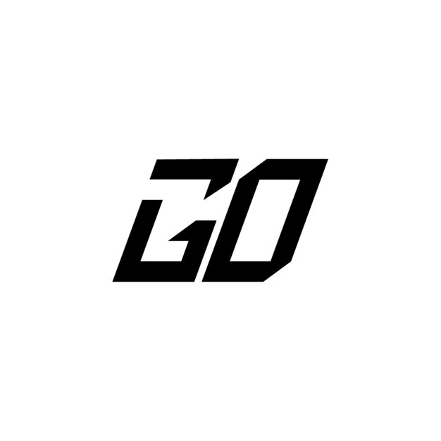 GO monograma logo diseño carta texto nombre símbolo monocromo logotipo alfabeto carácter simple logo